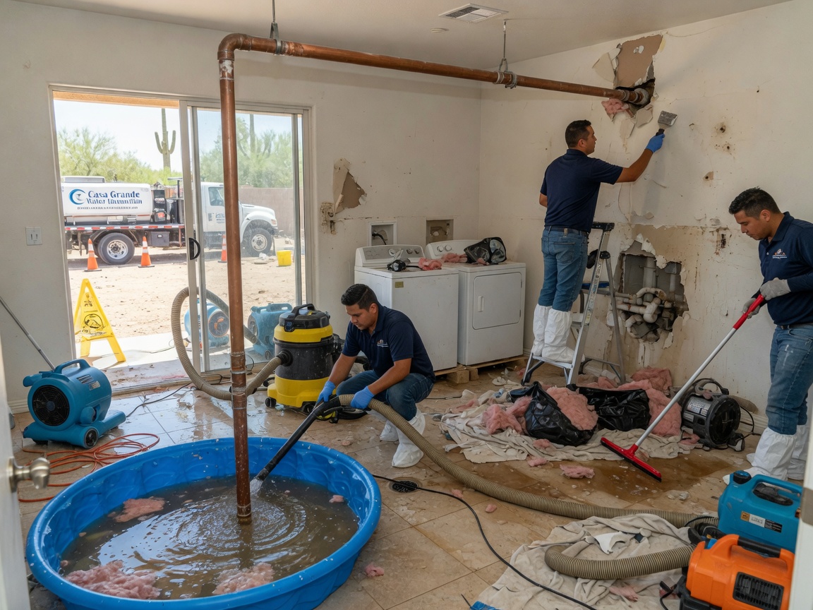 Burst Pipe Cleanup in Casa Grande, AZ
